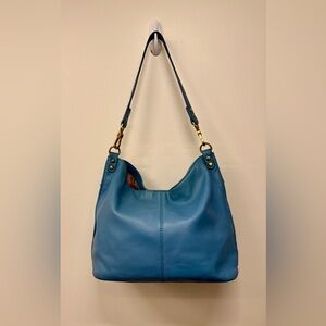 HOBO Pier Shoulder Bag - Peacock Feather - Dusty Blue